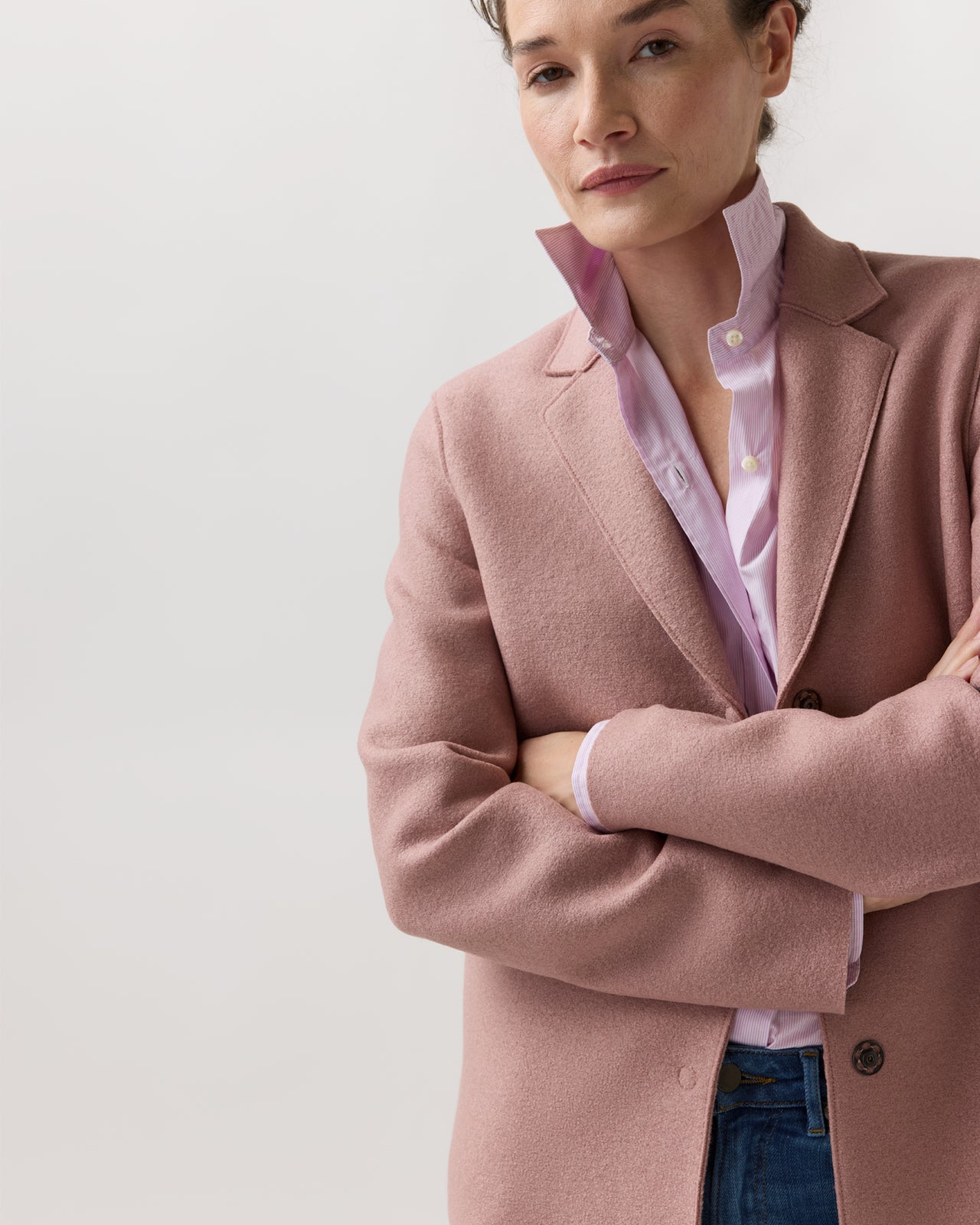 Cocoon Coat in Rose
