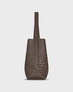 Load image into Gallery viewer, Jen Handwoven Hobo Bag in Brown Leather
