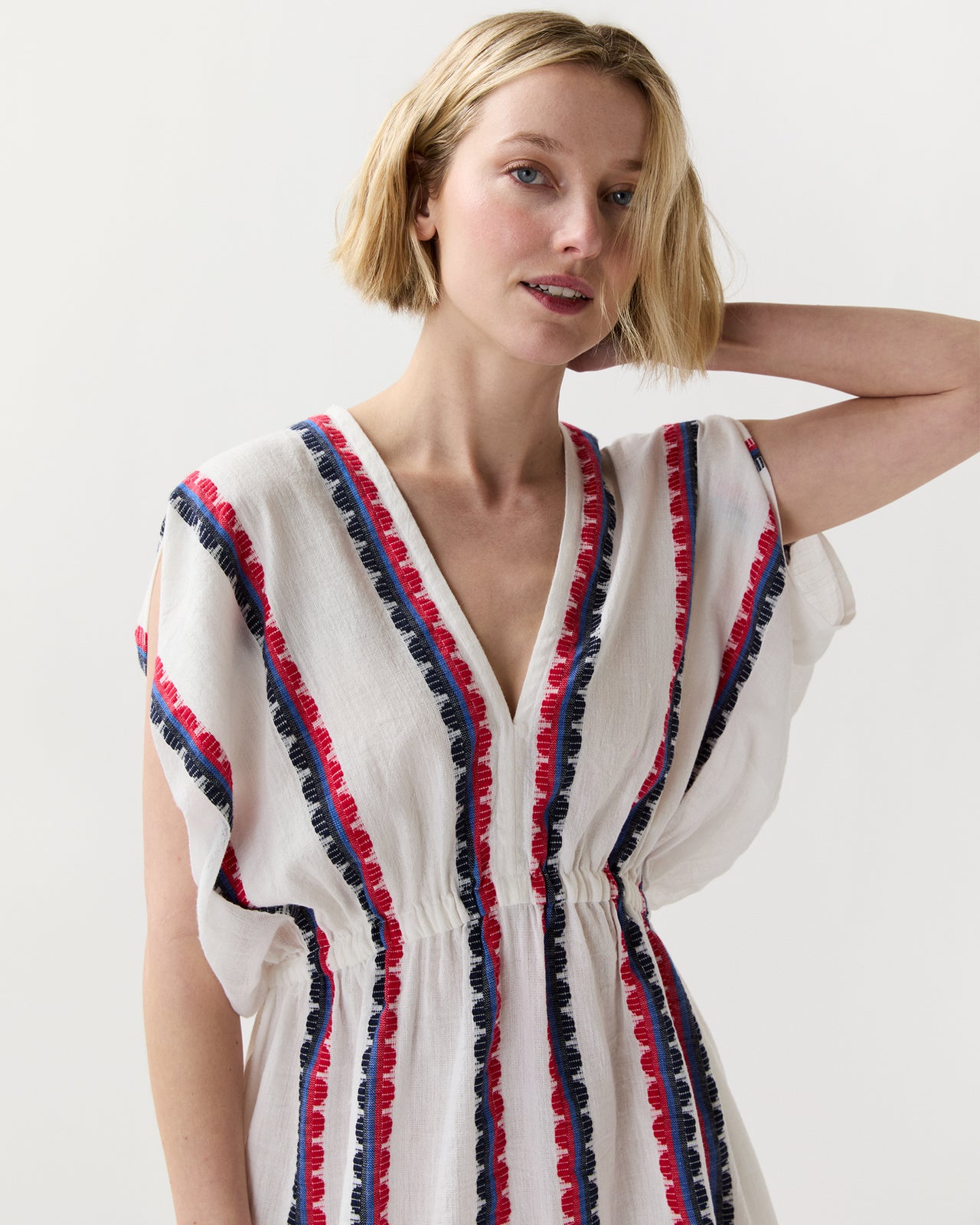 Alem Plunge Dress in Kibebi Marine