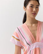 Load image into Gallery viewer, Gasira V-Neck Caftan in Kiremiti Pink
