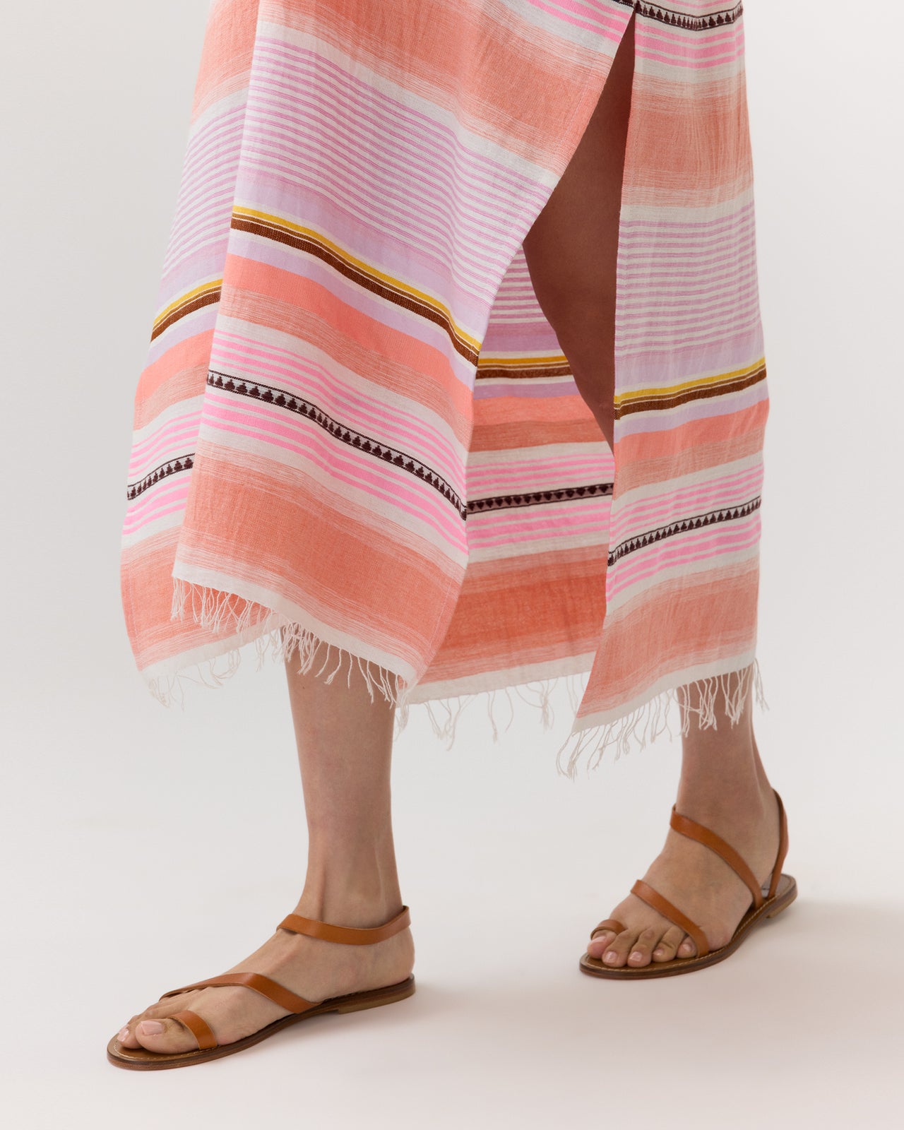 Gasira V-Neck Caftan in Kiremiti Pink