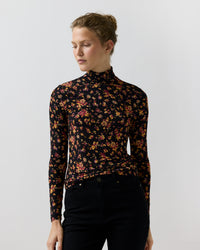 Aurelia Turtleneck in Noir Floral