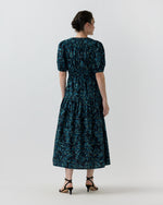 Load image into Gallery viewer, Othella Short-Sleeved Midi Dress in Midnight
