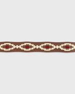 Load image into Gallery viewer, 1 1/8" Polo Belt in Bone/Red Medium Brown Leather

