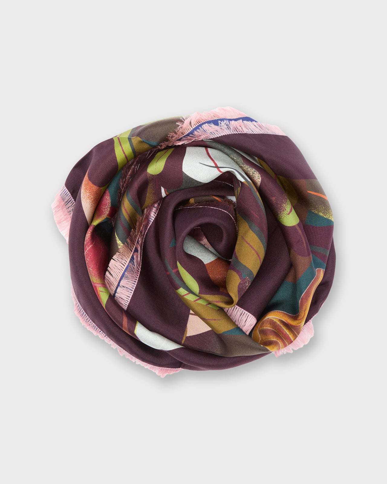 Reversible Silk Square Scarf in Sacred Forest of Mushrooms