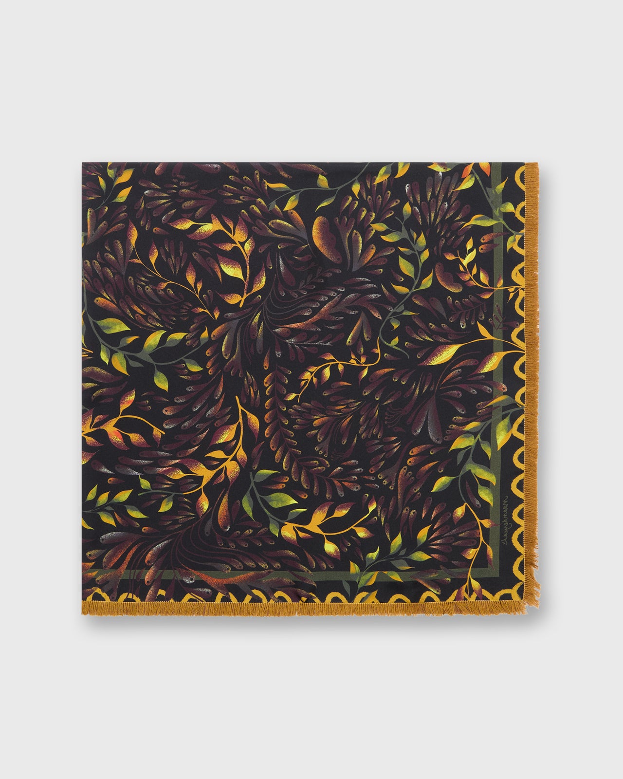 Reversible Silk Square Scarf in Autumns Reborn
