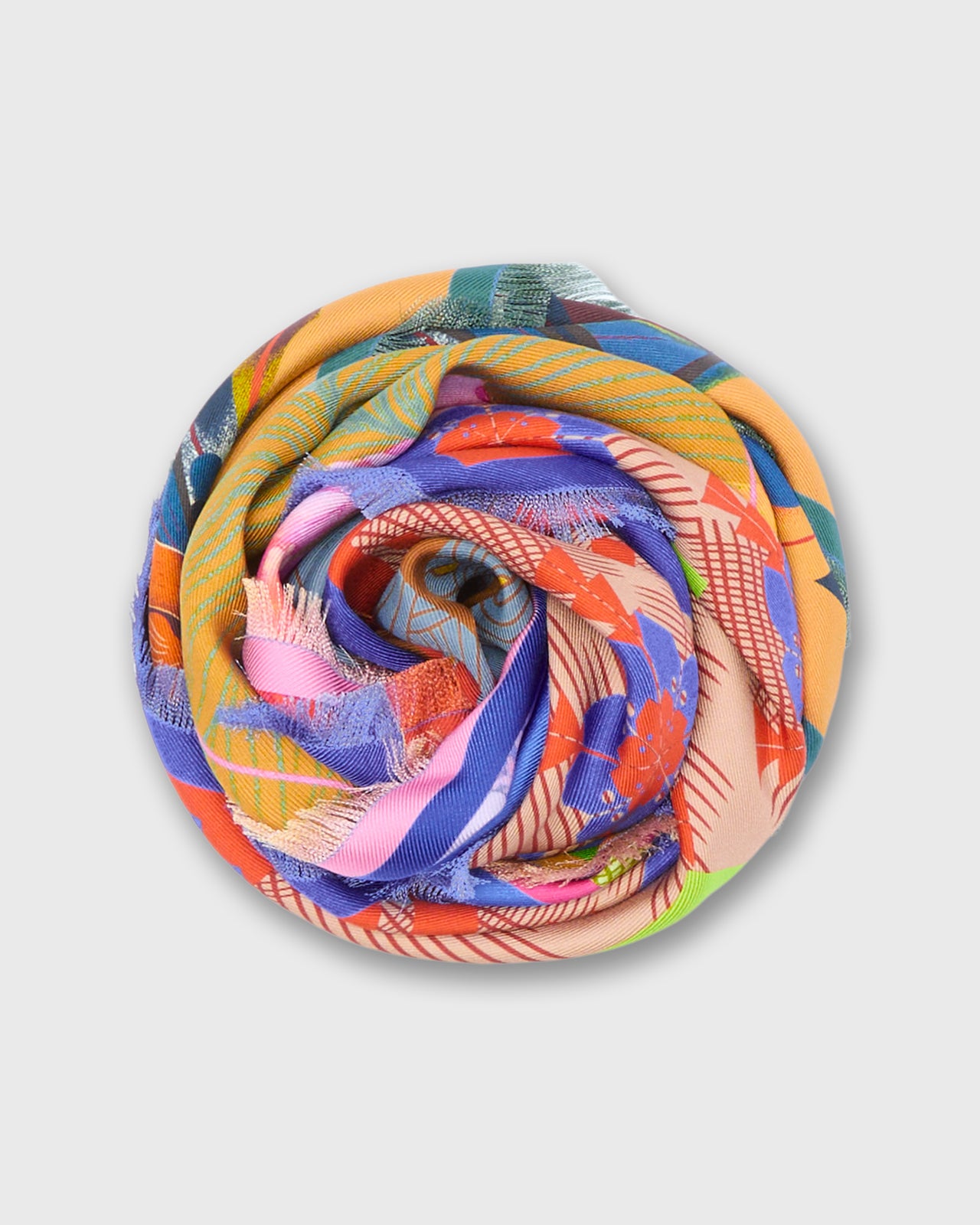 Reversible Silk Square Scarf in Four Square Multi