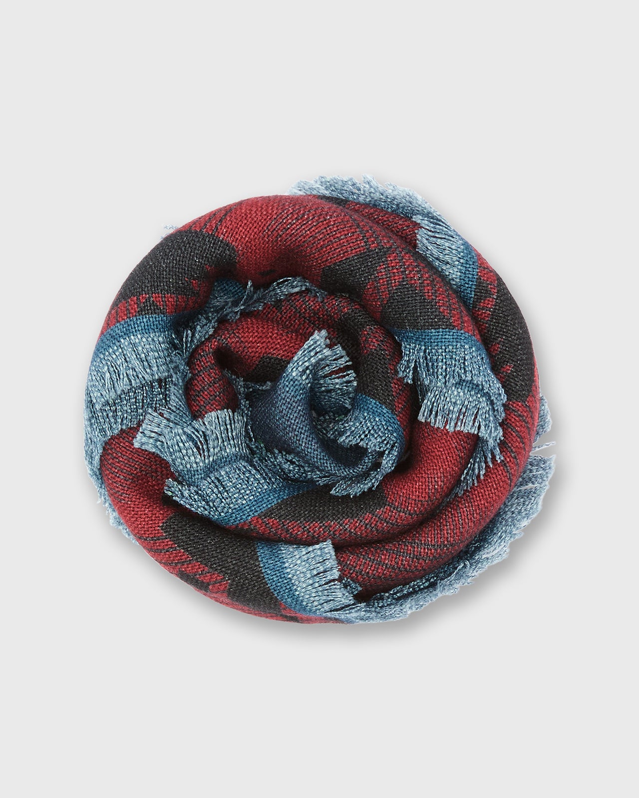 Wool Square Scarf in Flowered Huipil