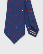 Load image into Gallery viewer, Silk Club Tie in Blue/Red Ping Pong
