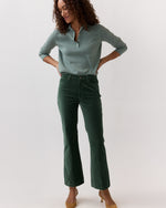 Load image into Gallery viewer, Kendall Flare 5-Pocket Jean in Spruce Stretch Velveteen
