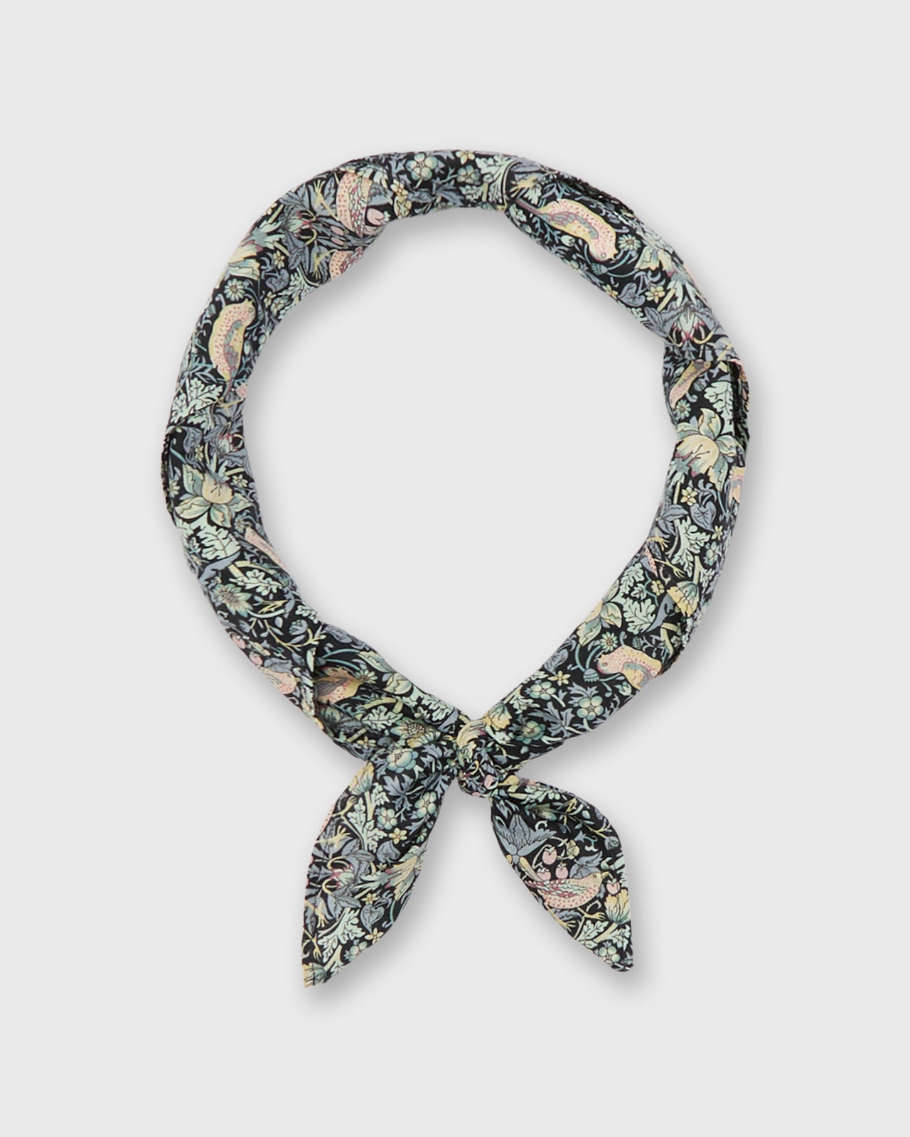 Anyway Scarf in Glacier/Magenta Strawberry Thief Liberty Fabric