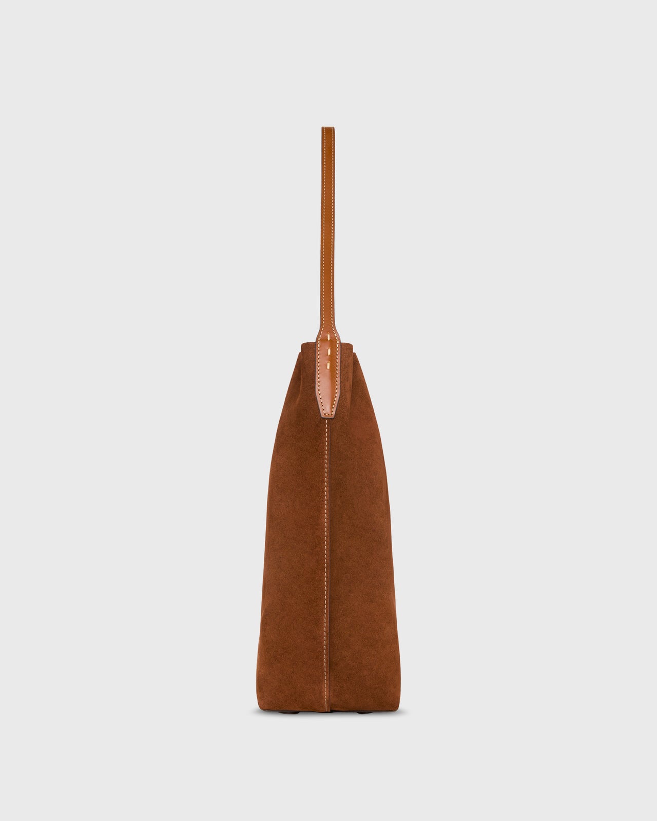 Liz Hobo Bag in Walnut Suede/English Tan Leather