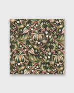 Load image into Gallery viewer, Hand-Rolled Silk Anyway Scarf in Olive/Rose The West Garden Liberty Fabric
