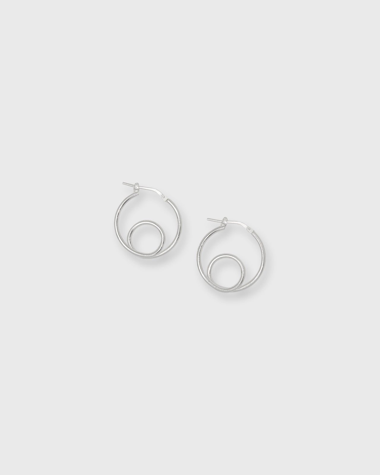 Loop Hoop Earrings in Silver