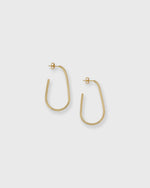 Load image into Gallery viewer, Oblong Open Hoop Earrings in Gold
