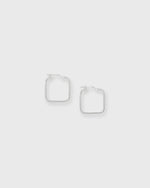 Load image into Gallery viewer, Square Hoop Earrings in Silver
