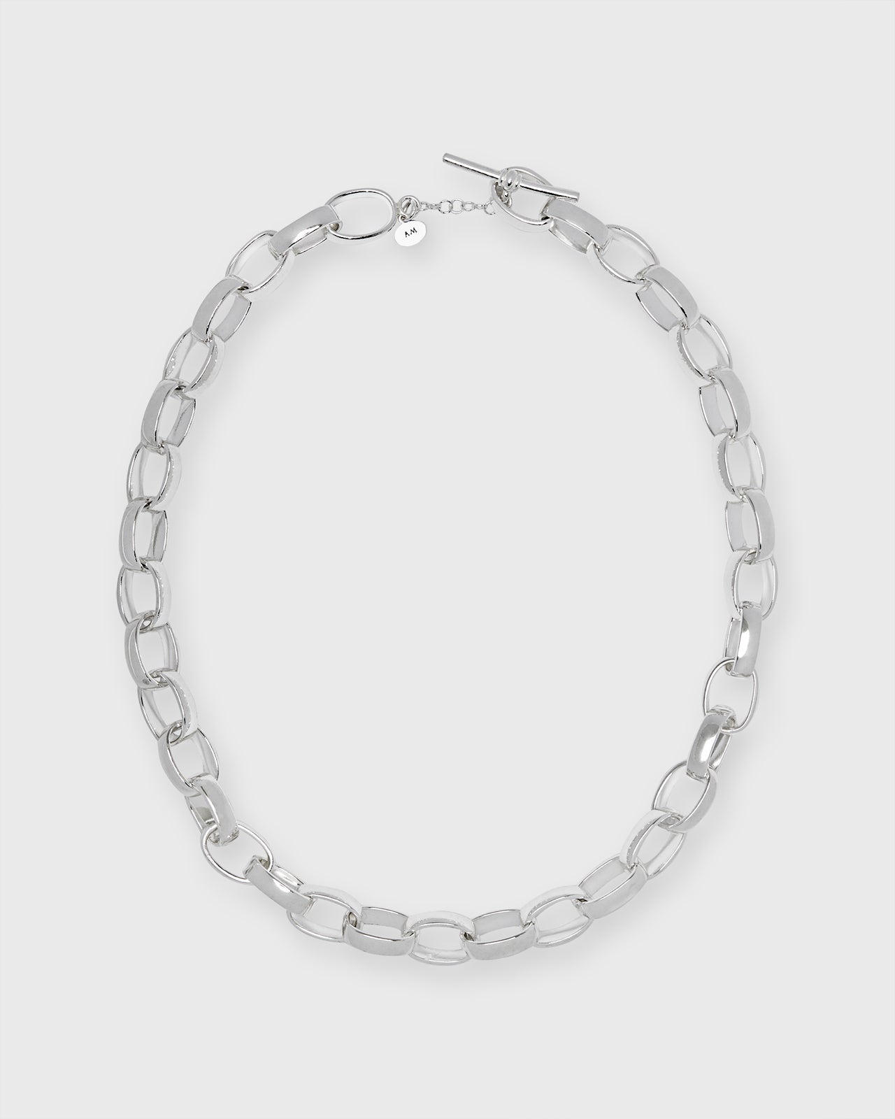 Oval Link Necklace in Silver