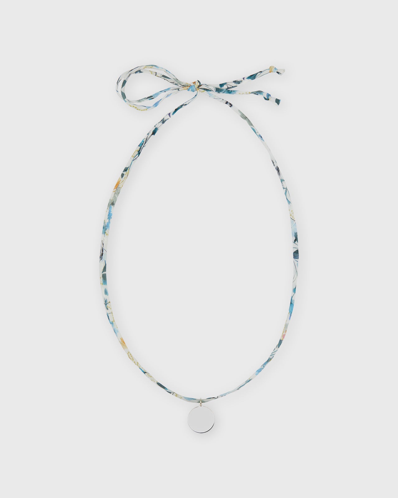 Circle Pendant Necklace in Blue Aurora Liberty