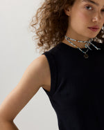 Load image into Gallery viewer, Circle Pendant Necklace in Blue Aurora Liberty
