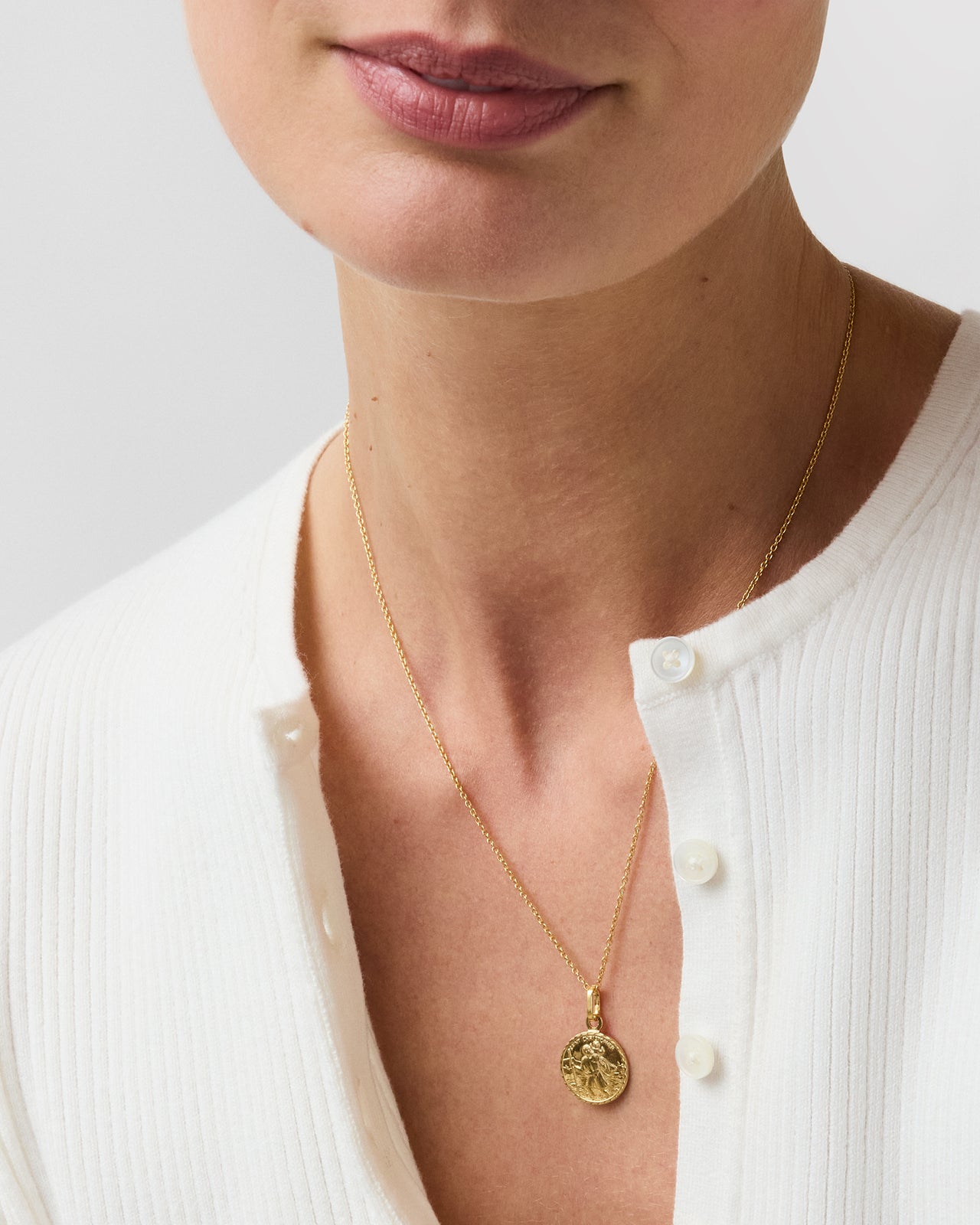 St. Christopher Pendant in Gold