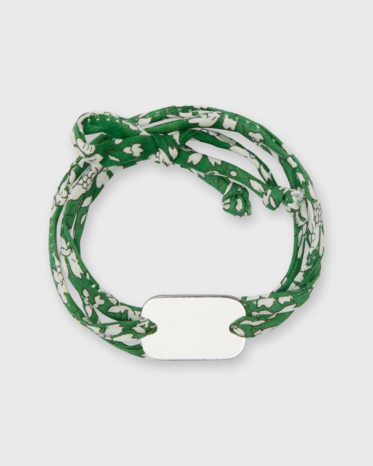 Flat Charm Wrap Bracelet in Green Capel Liberty