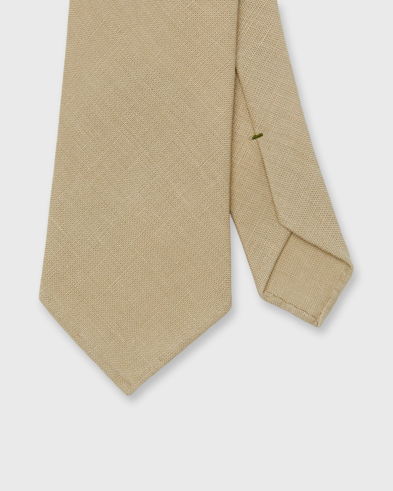 Hand-Rolled Linen Woven Tie in Taupe