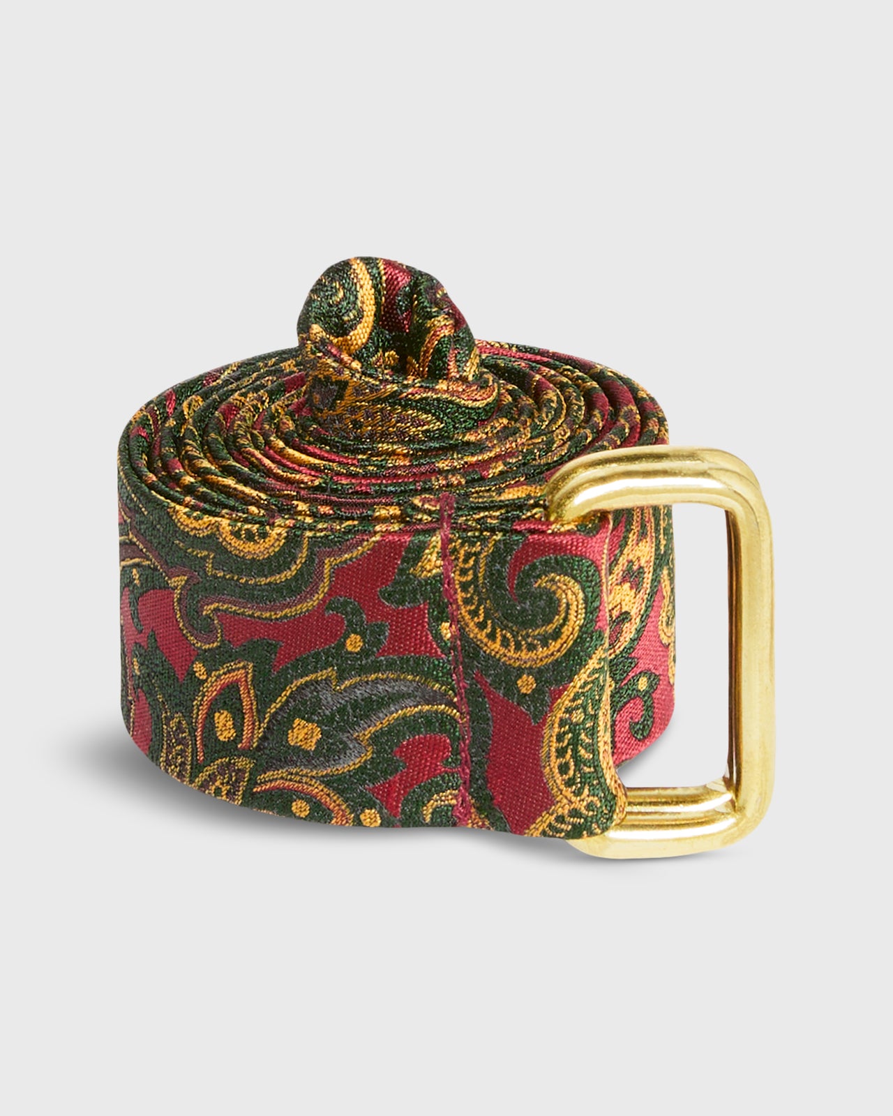 D-Ring Belt in Cardinal Delta Paisley