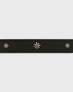 Load image into Gallery viewer, 1.5" Edelweiss Studded Belt in Black Leather
