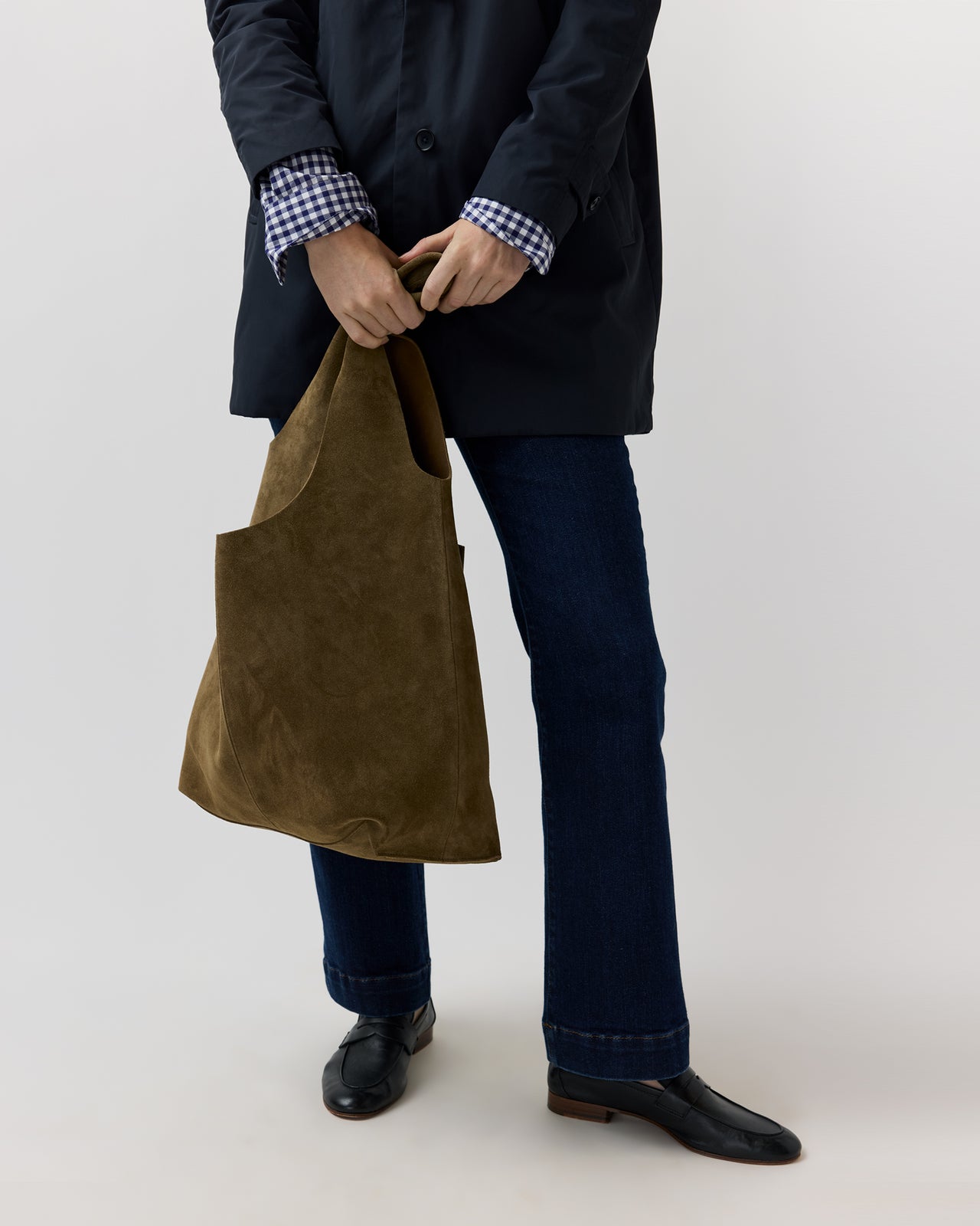 Ali Soft Hobo Bag in Taupe Suede