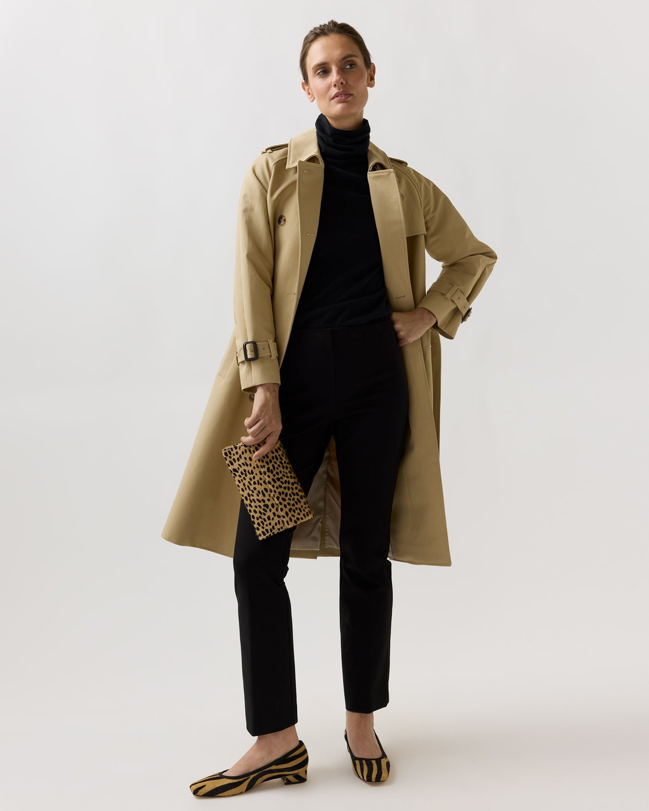 Paige Clutch in Spotted Animal Calf Hair