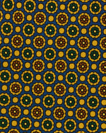 Load image into Gallery viewer, Silk Print Tie in Blue/Gold/Brown Flower Medallion
