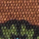 Silk Print Tie in Brown/Gold/Blue Foulard
