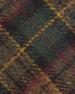 Load image into Gallery viewer, Hand-Rolled Wool Woven Tie in Forest/Brown/Gold Plaid
