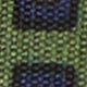 Hand-Rolled Silk Print Tie in Green/Navy/Yellow Square