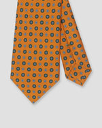 Load image into Gallery viewer, Silk Print Tie in Gold/Blue/Yellow Foulard

