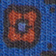 Hand-Rolled Wool Print Tie in Royal/Rust/Green Diamond