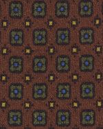 Load image into Gallery viewer, Wool Print Tie in Brown/Olive/Gold Diamond
