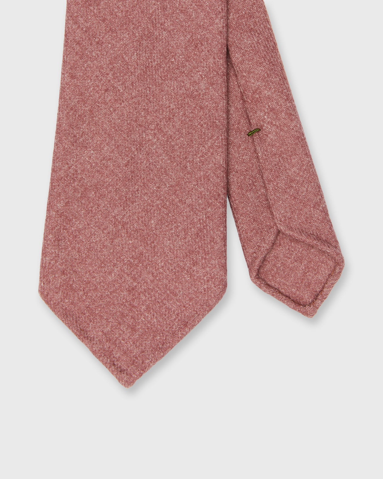 Hand-Rolled Wool/Cotton/Cashmere Woven Tie in Heather Persimmon