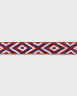 Load image into Gallery viewer, 1.25" African Beaded Belt in Blue/Red Mosi
