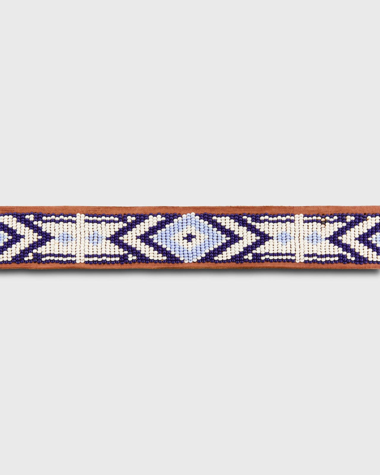 1.25" African Beaded Belt in Navy/Blue Arrow