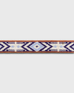 Load image into Gallery viewer, 1.25" African Beaded Belt in Navy/Blue Arrow

