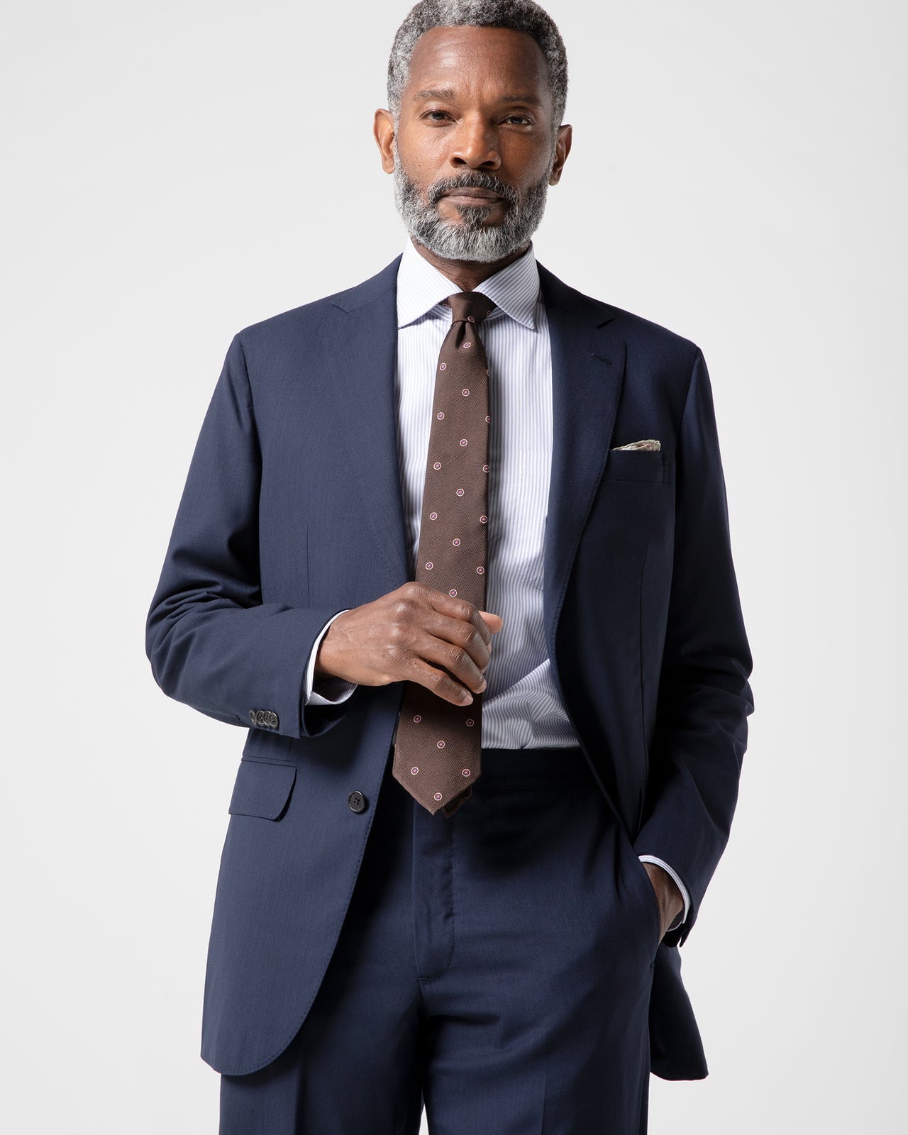 Kincaid No. 4 Suit in Navy Escorial Wool Plainweave