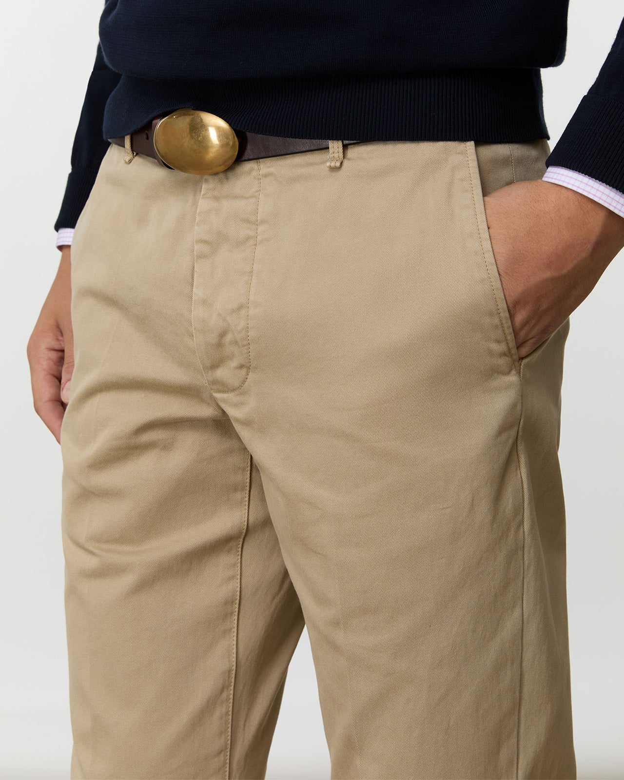 Oval Belt Buckle in Brass