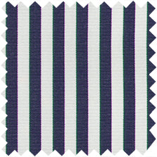 Made-to-Order Anaya Popover Shirt in Navy Bengal Stripe Poplin