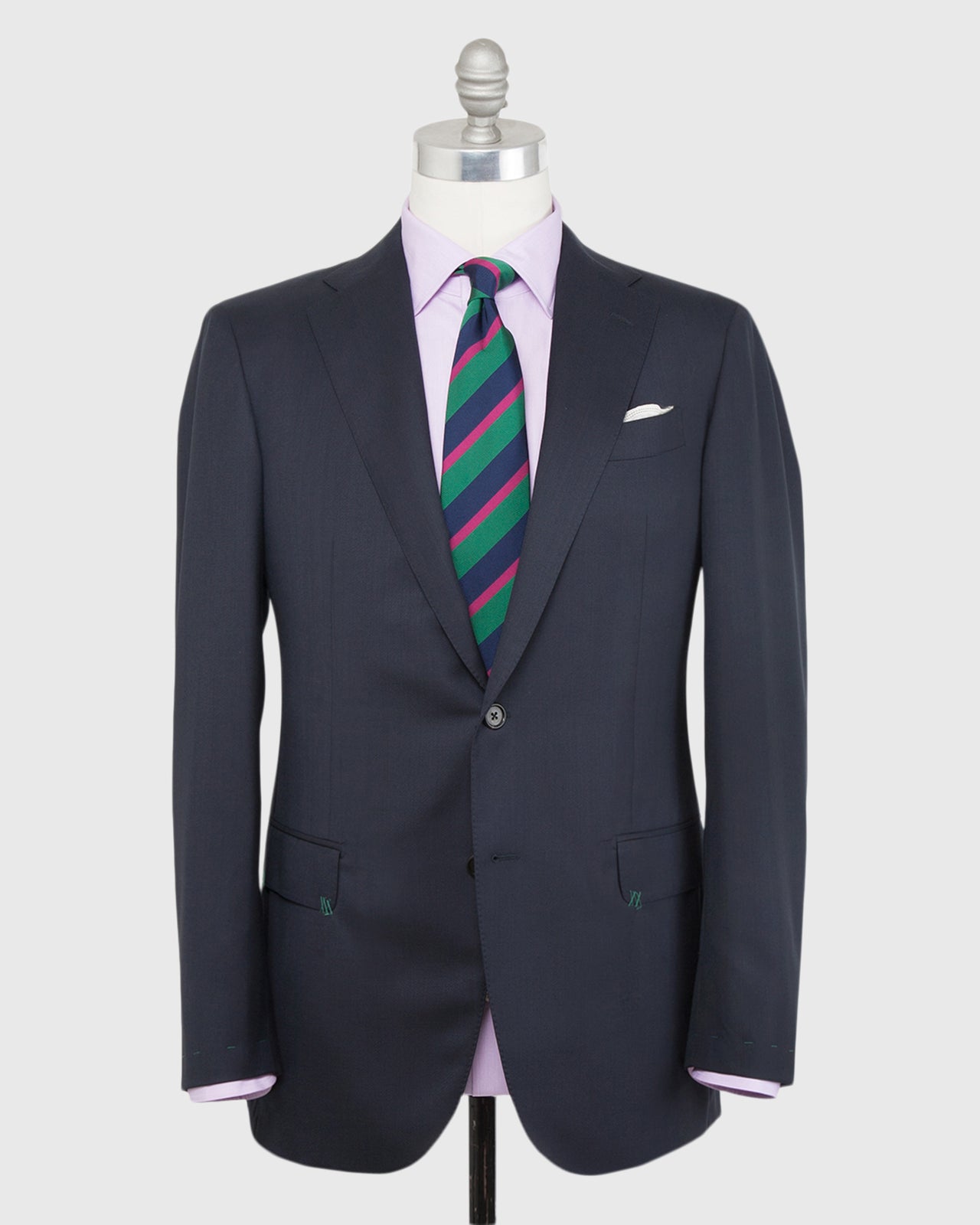 Kincaid No. 3 Suit Navy Blue Sharkskin
