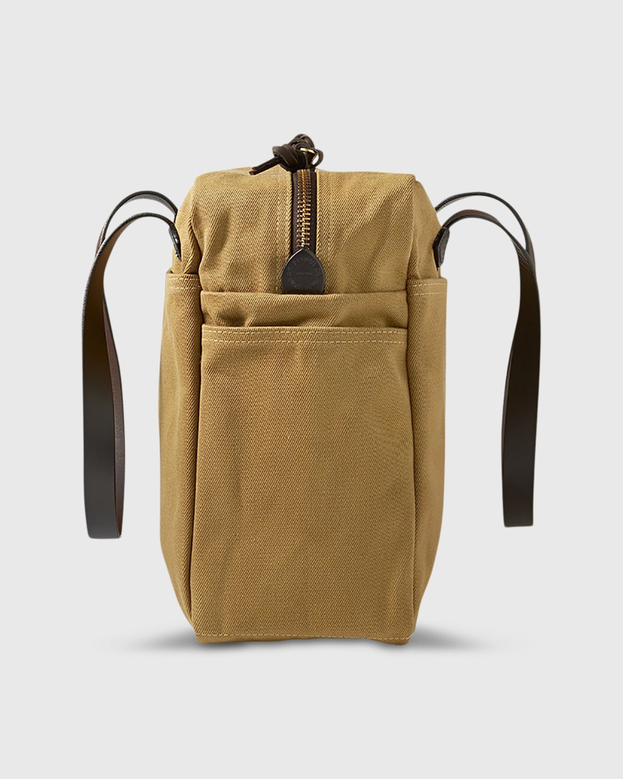 Zip-Top Tote Bag Tan