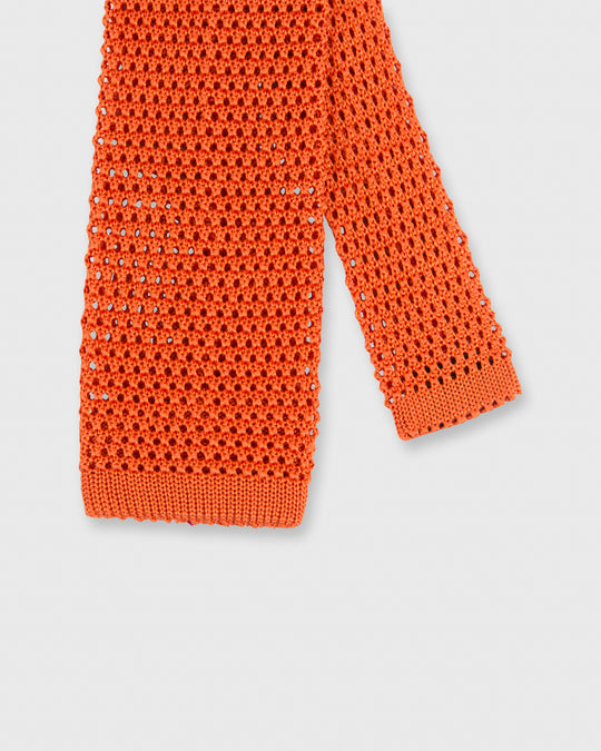 Silk Knit Tie Orange