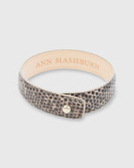 Load image into Gallery viewer, 0.5" Lizard Cuff Bracelet Black/Taupe
