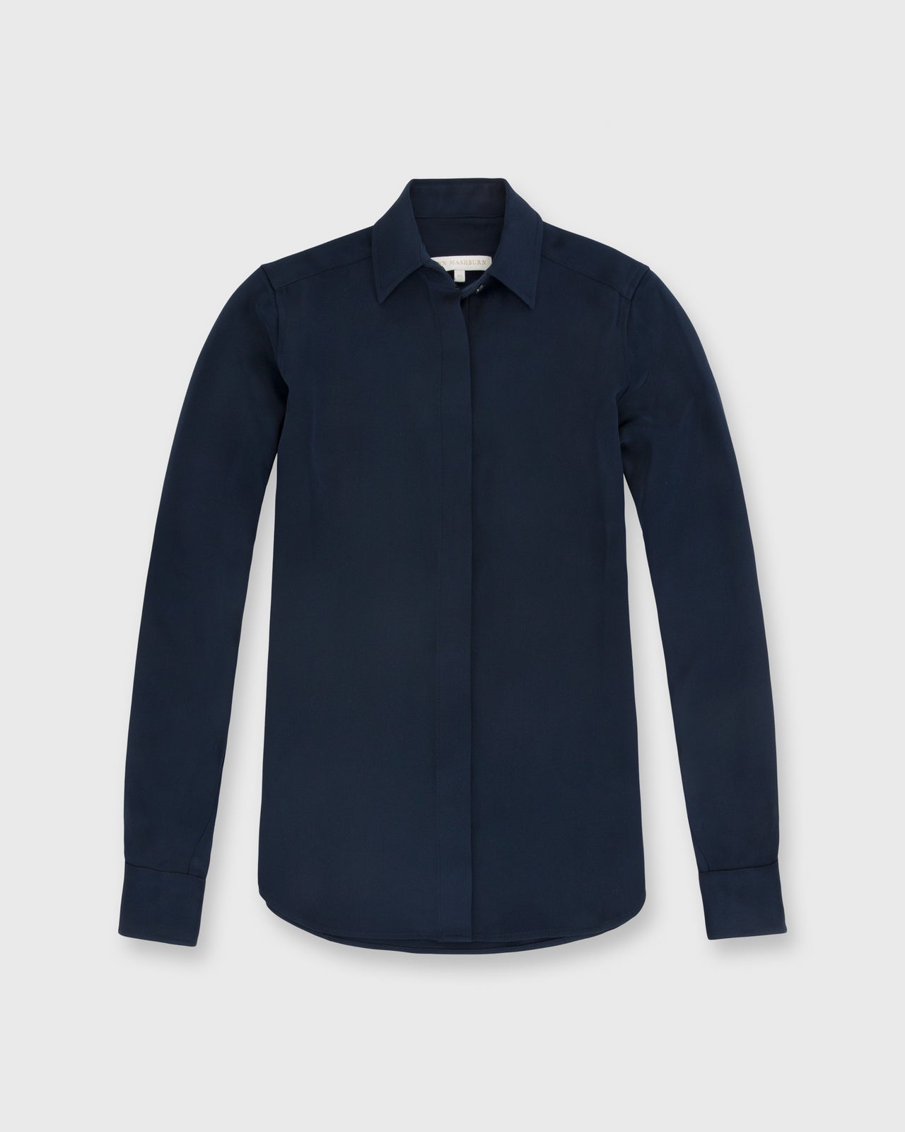 Icon Blouse Navy Silk
