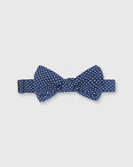 Load image into Gallery viewer, Silk Print Bow Tie Navy/White Dot
